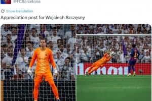 贡献9次扑救，巴萨官推晒什琴斯尼扑点瞬间并感谢其精彩发挥